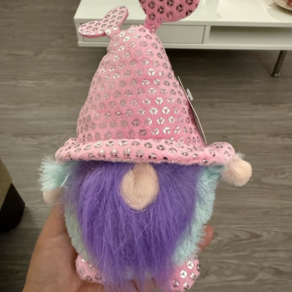 Goffa Sparkly Pink and Purple Plush Gnome